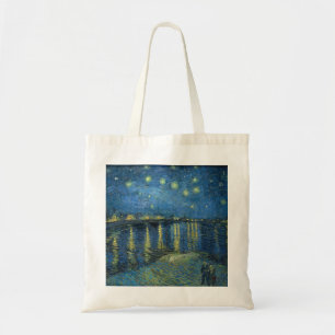 Bolso De Tela Noche estrellada sobre el Ródano