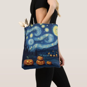 Bolso De Tela Noche estrellada Van Gogh Halloween