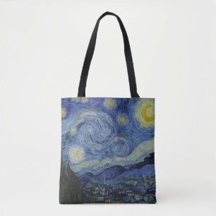 Bolso De Tela Noche estrellada y Van Gogh/famoso arte vintage