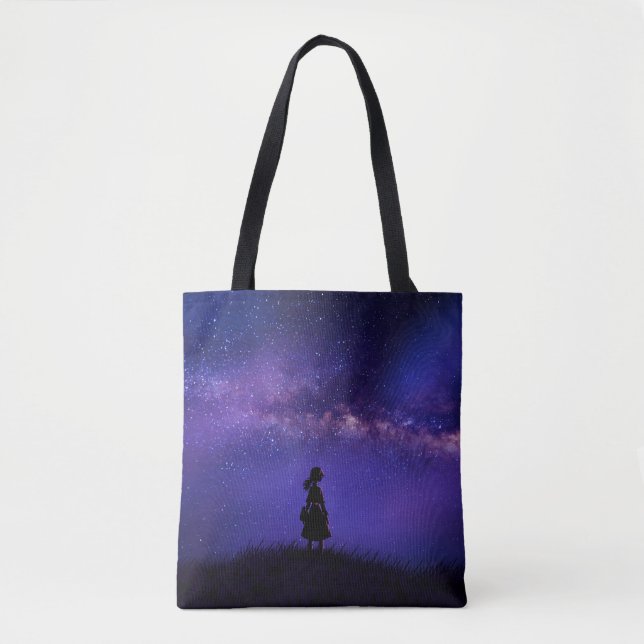 Bolso De Tela Noche solitaria y estrellada (Anverso)