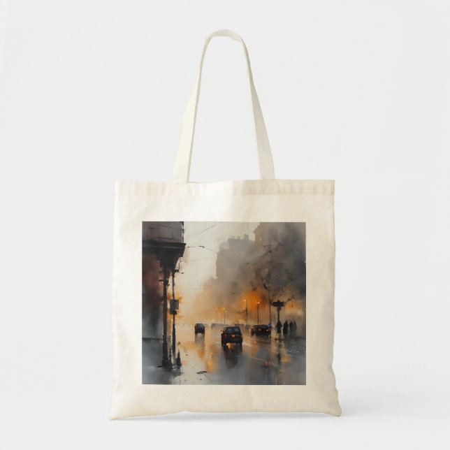 Bolso De Tela Noche urbana Misty (Frente)