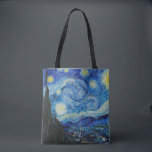 Bolso De Tela Noche Van Gogh Starry. Arte vintage impresionista<br><div class="desc">Van Gogh "La noche estrellada" en la bolsa.</div>