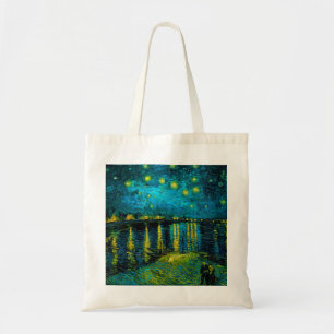 Bolso De Tela Noche Van Gogh Starry sobre el Ródano