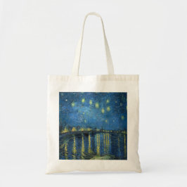 Bolso De Tela Noche Van Gogh Starry sobre el Ródano