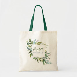 Bolso De Tela Noche verde con nombre