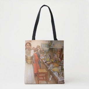 Bolso De Tela Nochebuena de Carl Larsson, Vacaciones Antiguas