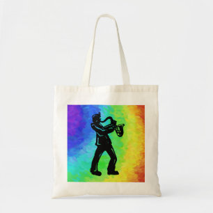 Bolso De Tela Noches de boogie en Nueva York Arcoiris saxofón