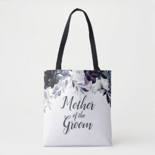 Bolso De Tela Nocturna acuarela floral madre del novio