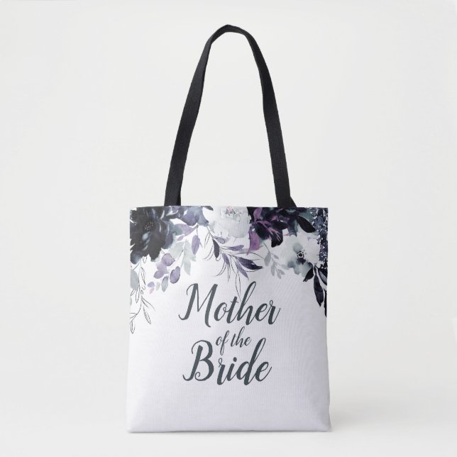 Bolso De Tela Nocturna Floral Madre de la novia (Anverso)