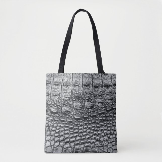 Bolso De Tela Noir cocodrilo: Mistique de cuero negro (Anverso)