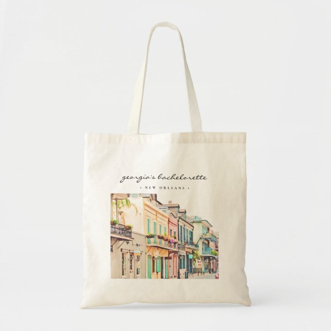 Bolso De Tela NOLA New Orleans French Quarter Bachelorette (Frente)