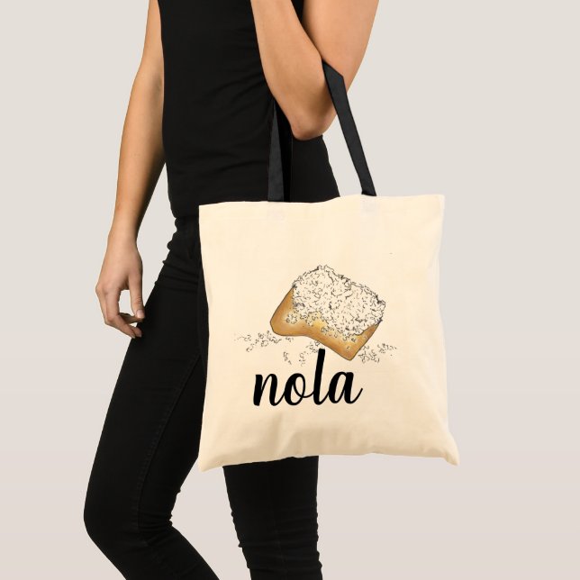 Bolso De Tela NOLA New Orleans Louisiana Beignet Pastry Beignets (Anverso (producto))