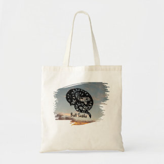 Bolso De Tela Nombrada medicina de serpiente toro al atardecer