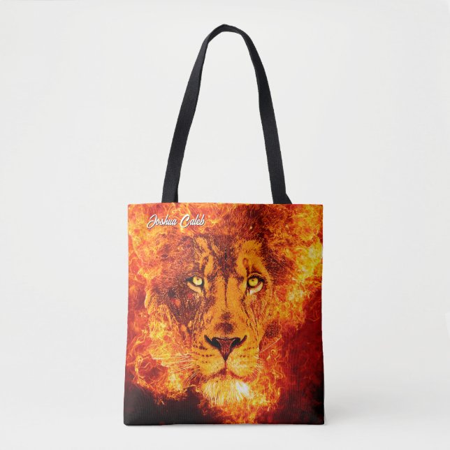 Bolso De Tela Nombrado León de Judá Tote Bag (Anverso)