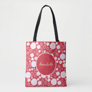 Bolso De Tela Nombran flores en Personalizado de patrón floral r
