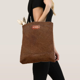 Bolso De Tela Nombre de aspecto de cuero falso