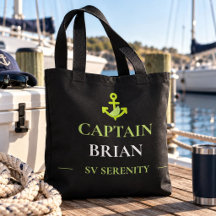 Nombre de Capitán Personalizado y Nombre de Barco 