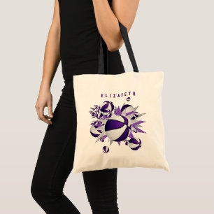 Bolso De Tela nombre de chicas estrellas de baloncesto blanco mo