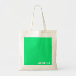 Bolso De Tela Nombre de color verde de Aurora