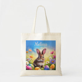 Bolso De Tela Nombre de conejito de bebé de Semana Santa Marrón