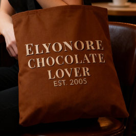 Bolso De Tela Nombre de crema establecido Amante del chocolate