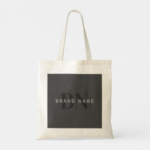 Bolso De Tela Nombre de empresa editable gris (o cualquier otro