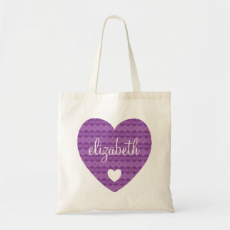 Bolso De Tela Nombre de encargo B03A del corazón de encaje