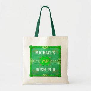 Bolso De Tela Nombre de encargo irlandés del verde el   de