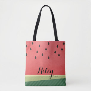 Bolso De Tela Nombre de encargo Scrumptious de la sandía el