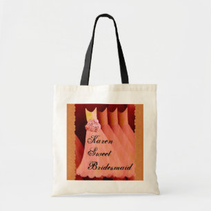 Bolso De Tela Nombre de encargo y vestidos de la dama de honor