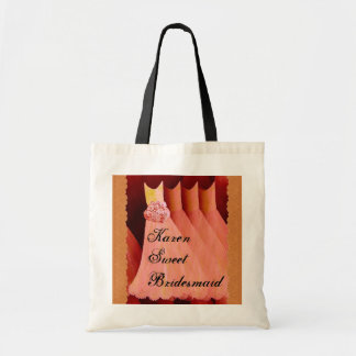 Bolso De Tela Nombre de encargo y vestidos de la dama de honor