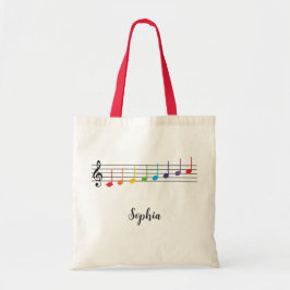 Bolso De Tela Nombre de escala musical del arcoiris de los estud