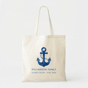 Bolso De Tela Nombre de familia náutico personalizado Año de cru