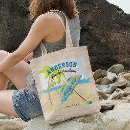 Bolso De Tela Nombre de familia personalizado vacaciones de vera