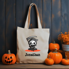 Bolso De Tela Nombre de fantasma de Cum Halloween Grim Reaper