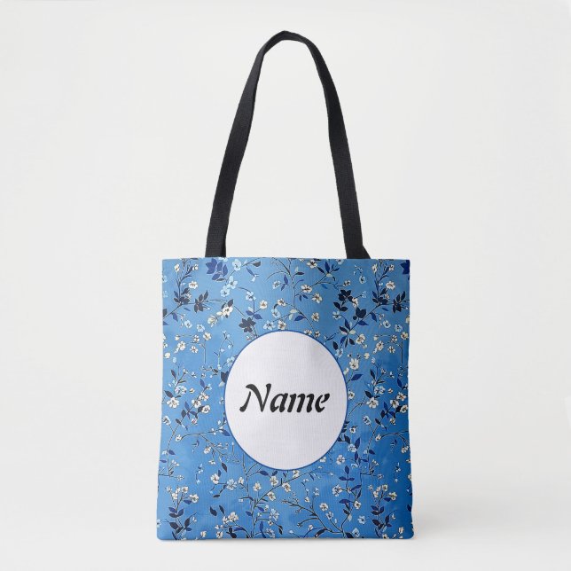 Bolso De Tela Nombre de flores de dibujos animados femeninos lin (Anverso)