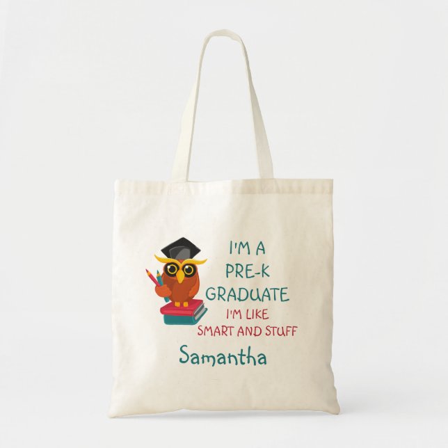 Bolso De Tela Nombre de Graduación Graduado Graduado Graduado Pr (Frente)