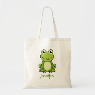 Bolso De Tela Nombre de guión con un lindo regalo de rana - Cre