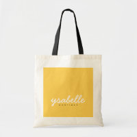 Nombre de guión negrita simple amarillo mostaza de