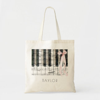 Bolso De Tela nombre de la cinta rosa de piano de música