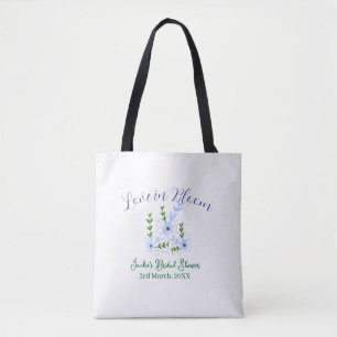 Bolso De Tela Nombre de la despedida de soltera boho púrpura amo