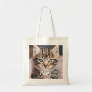 Bolso De Tela Nombre de la foto del Mascota moderno