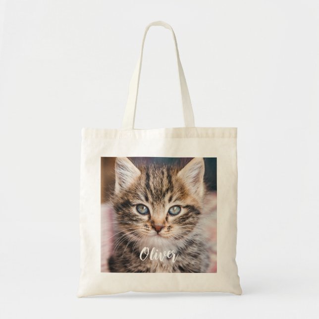 Bolso De Tela Nombre de la foto del Mascota moderno (Frente)