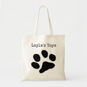 Bolso De Tela nombre de la impresión de la pata/juguetes de los