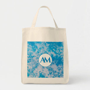 Bolso De Tela Nombre de la superficie del planeta de hielo azul 