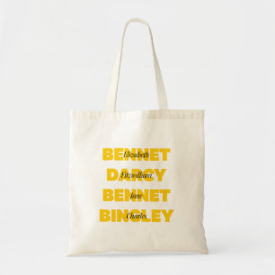 Bolso De Tela Nombre de los personajes principales del orgullo y