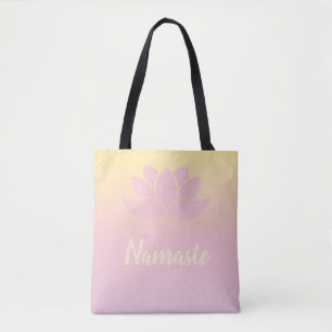 Bolso De Tela Nombre de Lotus rosa
