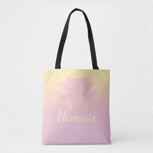Bolso De Tela Nombre de Lotus rosa (Anverso)