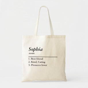 Bolso De Tela Nombre de mejor amiga personalizado