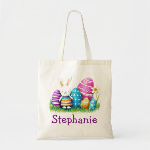 Bolso De Tela Nombre de niños de Pascua conejito conejo niñas